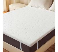 Lavio Dual-Layer Memory Foam Mattress Topper Single Bed, Orthopedic Bed Topper with Breathable Washable Cover, Elasticized Corner Straps, Pressure Relief & Back Pain (90x190x5cm)