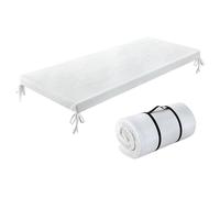 Lavio Mattress Topper Camping High Density Foam Car Floor Roll Bed Mat in White | Size: Single Lavio White Single
