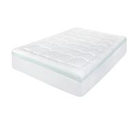 Lavio Mattress Topper Double King Deep Quilted Memory Foam Microfiber Dual Layer - Double/135x190cm