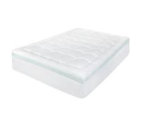 Lavio Mattress Topper Double King Deep Quilted Memory Foam Microfiber Dual Layer - King/150x200cm