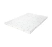 Lavio Memory Foam Mattress Topper 7cm Single Dual Layer Pressure Relief in White Lavio White Single