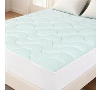 Lavio Memory Foam Mattress Topper Small Double Bed, Mattress Cover Pad with Extra Deep Pocket, Breathable Mattress Cover, 122x190x3cm, White