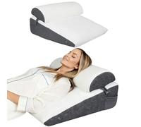 Lavio Wedge Pillow for Bed Adult, 2PCS Adjustable Bed Wedge Pillow for Sleeping, Memory Foam Wedge Cushion, Post Surgery, Back Pain Relief, Snoring, Leg Elevation