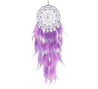 Lavish Handmade Feather for DREAM Catchers Elegant For Wall Hangings for Bedrooms (purple)