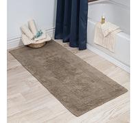 Lavish Home Bath Mat - 60x24-Inch Plush Cotton Bathroom Runner - Machine Washable Bath Mats for Bathroom, Kitchen, or Laundry Room (Taupe)