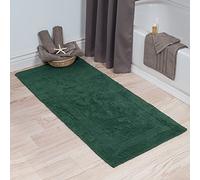 Lavish Home Bath Mat - 60x24-Inch Plush Cotton Bathroom Runner - Machine Washable Bath Mats for Bathroom, Kitchen, or Laundry Room (Green)