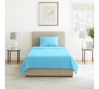 Lavish Home Brushed Microfiber Sheet Set- 3 Piece Bed Linens-Fitted & Flat Sheets, Pillowcase-Wrinkle, Stain & Fade Resistant (Twin XL, Light Blue)