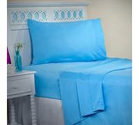 Lavish Home Brushed Microfiber Sheet Set- 3 Piece Bed Linens-Fitted & Flat Sheets, Pillowcase-Wrinkle, Stain & Fade Resistant (Twin XL, Light Blue)