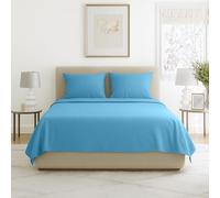 Lavish Home Brushed Microfiber Sheet Set, Queen, Blue