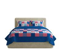 Lavish Home Caroline 3 Piece Quilt Set-F/Q, Multicolor
