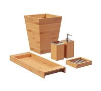 Lavish Home Lotion Dispenser, Soap Dish, Toothbrush Holder, Wastebasket-Bathroom and Vanity