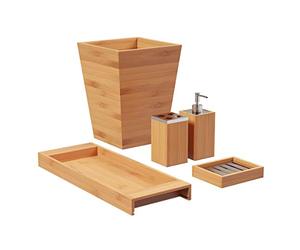 Lavish Home Lotion Dispenser, Soap Dish, Toothbrush Holder, Wastebasket-Bathroom and Vanity