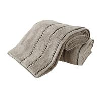 Lavish Home Luxury Cotton Towel Set- 2 Piece Bath Sheet Set Made From 100% Zero Twist Cotton- Quick Dry, Soft and Absorbent (Taupe/Black)