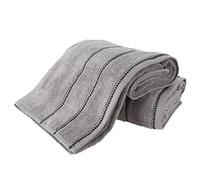 Lavish Home Luxury Cotton Towels, Silver/Black