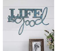 Lavish Home Metal Cutout, Iron, Teal Blue, 18"