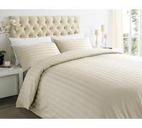 Lavish Label Luxury 400 Thread Count Duvet Cover Set (135 x 200 CM) with pillowcases (48 x 75 CM) | 100% Egyptian Cotton Soft & Comfortable Satin Stripe Bedding Set (Ivory, Single)