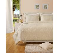 Lavish Label Luxury 400 Thread Count Paisley Printed Duvet Cover (200 x 200 CM) with 2 pillowcases (48 x 75 CM) | Cotton Rich Soft & Comfortable Bedding Set (Ivory, Double)