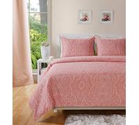 Lavish Label Luxury 400 Thread Count Paisley Printed Duvet Cover (200 x 200 CM) with 2 pillowcases (48 x 75 CM) | Cotton Rich Soft & Comfortable Bedding Set (Red, Double)