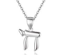 Lavishe 925 Sterling Silver Jewish Hebrew Chair Pendant Necklace 18 inch, Sterling Silver, No Gemstone