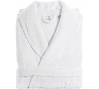 LavishFashionTown 100% Egyptian Cotton Towel Mens & Women Dressing Gown Hooded And Shawl Collar Robe Belt Closure Unisex Toweling Bathrobe With Two Big Front Pockets & a Best Gift (White-XL)