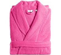 LavishFashionTown 100% Egyptian Cotton Towel Mens & Women Dressing Gown Hooded And Shawl Collar Robe Belt Closure Unisex Toweling Bathrobe With Two Big Front Pockets & a Best Gift (Fuchsia-S)