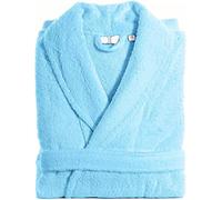 LavishFashionTown 100% Egyptian Cotton Towel Mens & Women Dressing Gown Hooded And Shawl Collar Robe Belt Closure Unisex Toweling Bathrobe With Two Big Front Pockets & a Best Gift (Sky Blue-L)