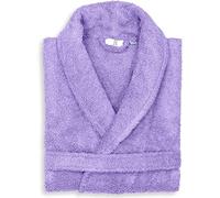 LavishFashionTown 100% Egyptian Cotton Towel Mens & Women Dressing Gown Hooded And Shawl Collar Robe Belt Closure Unisex Toweling Bathrobe With Two Big Front Pockets & a Best Gift (Lilac-3XL)