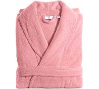 LavishFashionTown 100% Egyptian Cotton Towel Mens & Women Dressing Gown Hooded And Shawl Collar Robe Belt Closure Unisex Toweling Bathrobe With Two Big Front Pockets & a Best Gift (Dusty Pink-M)