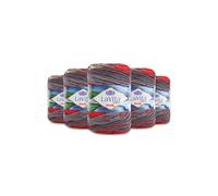 LaVita Yarn Batik Hand Knitting Yarn, Wool, 5-Piece Pack, 100% Micro Acrylic Sports Yarn, 1 Ball 100 g, 170 m (DG06)