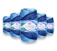 LaVita Yarn Batik Hand Knitting Yarn, Wool 5-Pieces Pack, 100% Acrylic Yarn, 1 Ball 100 gr, 170 mt (DG16-Begonvil)
