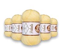 LaVita Yarn PIRLANTA Hand Knitting Yarn, Wool 5-Pieces Pack, 100% Micro Acrylic Sports Yarn, 1 Ball 100gr, 225 mt (2001)