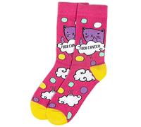 Lavley Beat Cancer Socks for Women and Men - Funny Gift for Cancer Survivor, Chemo Patients, Doctors and Nurses (F Cancer Cat)