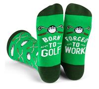 Lavley Born to Golf, Forced to Work Socks - Funny Gifts for Golfers Unisex
