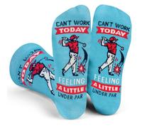 Lavley Funny Golf Socks - Fun gift for golfers - Unisex one size fits most - Great for birthdays or stocking stuffers, Can't Work, Feeling Under Par, One Size