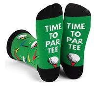 Lavley Funny Golf Socks - Fun gift for golfers - Unisex one size fits most - Great for birthdays or stocking stuffers, Time to Par Tee, One size