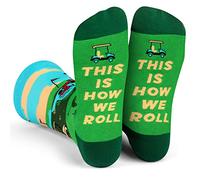 Lavley Funny Golf Socks - Fun gift for golfers - Unisex one size fits most - Great for birthdays or stocking stuffers, This is How We Roll, One Size