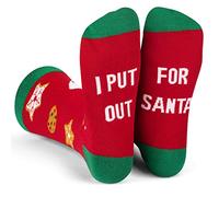 Lavley Funny Holiday Socks For Adults and Teens (Gifts For Christmas, Thanksgiving, Valentine's Day, Halloween), Santa Cookies, One Size