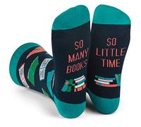 Lavley Funny Socks for Book Lovers, Teachers, Nerds, and Geeks - Unisex for Men, Women, and Teens, Books, One Size