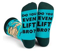 Lavley Funny Socks For Men - Novelty Gifts For Sports Fans, Golfing, Pickleball, Weight Lifting, Racing and More, Do You Even Lift Bro? (Blue), One Size