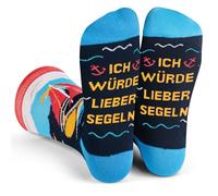 Lavley I would rather socks funny gift for men and women, Sailing, One Size