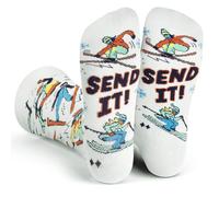 Lavley Outdoors Socks With Fun Sayings - Cool Gifts for Hiking, Camping, and Mountain Lovers, Senditski, One Size