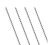 LAVMHAB 304 Stainless Steel Round Rod 5mm x 200mm, Solid Steel Shaft Rods Bar for DIY Crafts Models (4pcs)