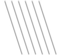 LAVMHAB 304 Stainless Steel Round Rods, 2mm x 153mm (0.5 ft) Solid Steel Shaft Rod Bar for DIY Craft Model Car Helicopter Airplane (6pcs)
