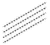 LAVMHAB 304 Stainless Steel Round Rods 4mm x 100mm, Solid Steel Shaft Rods Bar for DIY Crafts Models (4pcs)