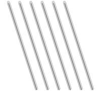 LAVMHAB 304 Stainless Steel Round Rods, 4mm x 153mm (0.5 ft) Solid Steel Shaft Rod Bar for DIY Craft Model Car Helicopter Airplane (6pcs)