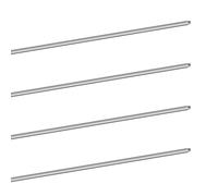 LAVMHAB 304 Stainless Steel Tube 3mm OD 0.3mm Wall Thickness 300mm Length, Straight Stainless Steel Round Pipes Tubing (4pcs)