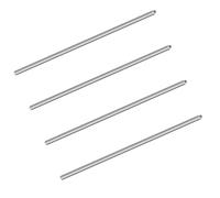 LAVMHAB 304 Stainless Steel Tube 3mm OD x 2mm ID 0.5mm Wall Thickness 200mm Length, Straight Stainless Steel Round Pipes Tubing (4pcs)