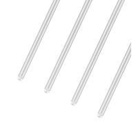 LAVMHAB 6063 Aluminum Round Rod 5mm x 200mm, Solid Shaft Rods Bar for DIY Crafts Models (4pcs)