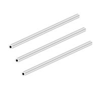 LAVMHAB 6063 Aluminum Tube 8mm OD x 4mm ID 2.0mm Wall Thickness 200mm Length, Aluminum Round Tubing Seamless Straight Pipes (3pcs)