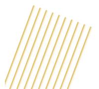 LAVMHAB Round Brass Rod 1.5mm x 250mm, Solid Round Brass Shaft Rods Bars for DIY Craft (10 Pcs)